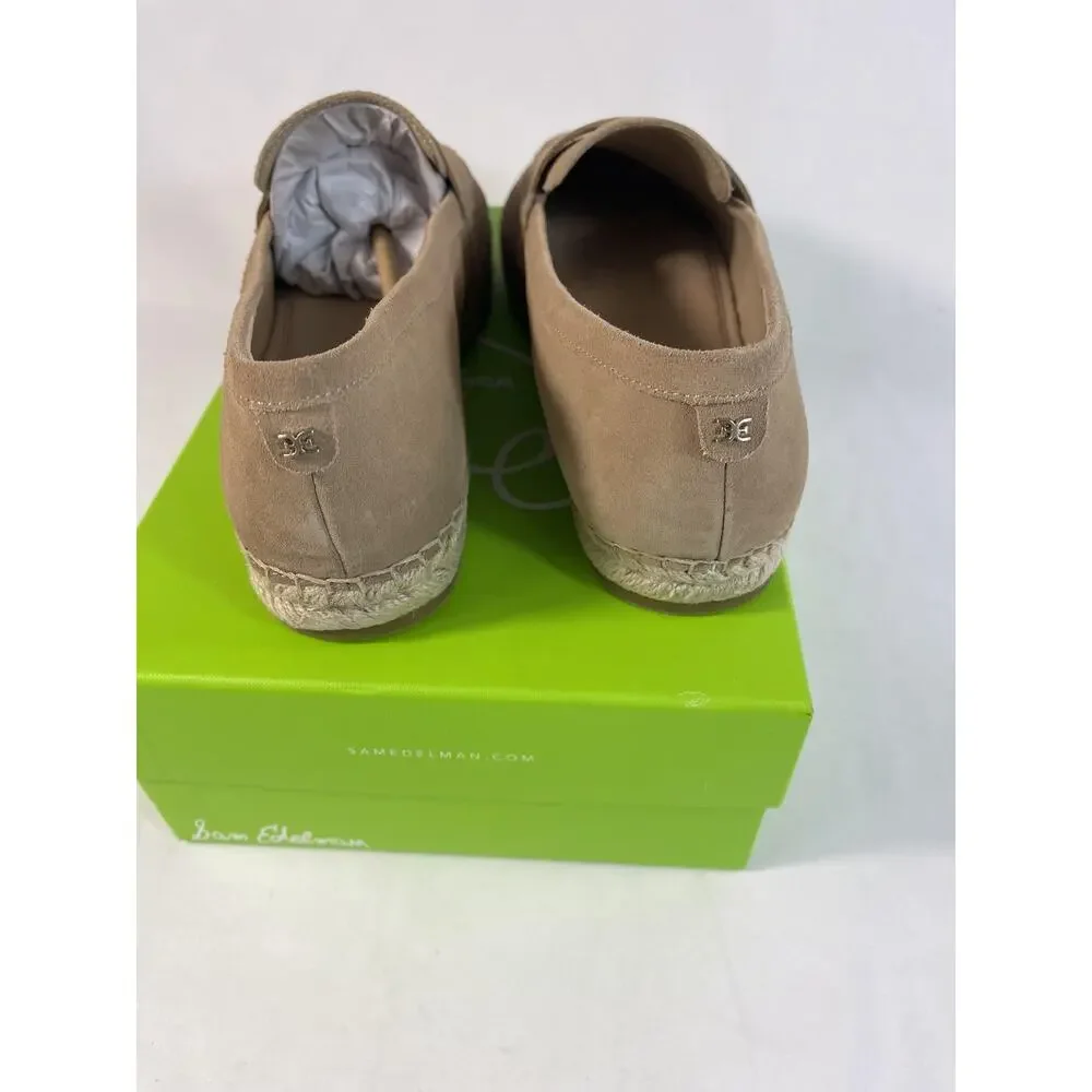 Sam Edelman Shoes Women's SZ 9.5 Taupe Suede Kail Espadrille Loafers Casual New - Picture 4 of 7